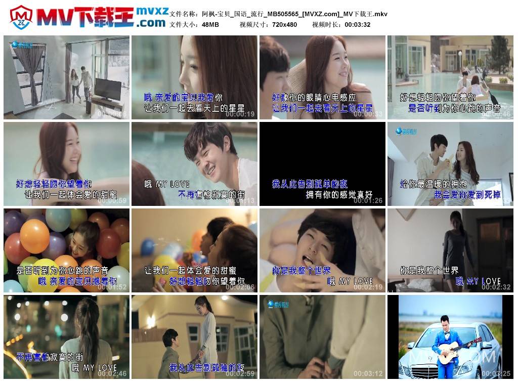 阿枫-宝贝_国语_流行_MB505565